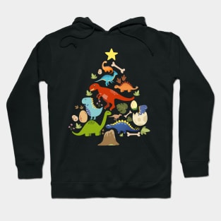 Dinosaur Christmas Tree Hoodie